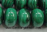 CMN403 15.5 inches 8*12mm rondelle natural malachite beads wholesale