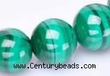 CMN41 AB grade 12mm round natural malachite beads Wholesale