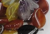 CMQ14 18*25mm twisted flat teardrop multicolor quartz beads