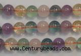 CMQ212 15.5 inches 8mm round multicolor quartz gemstone beads