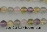 CMQ302 15.5 inches 8mm round multicolor quartz gemstone beads