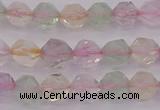 CMQ366 15.5 inches 6mm faceted nuggets mixed quartz beads