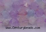 CMQ381 15.5 inches 6mm faceted nuggets mixed quartz beads