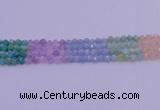 CMQ391 15.5 inches 6mm faceted nuggets mixed quartz beads