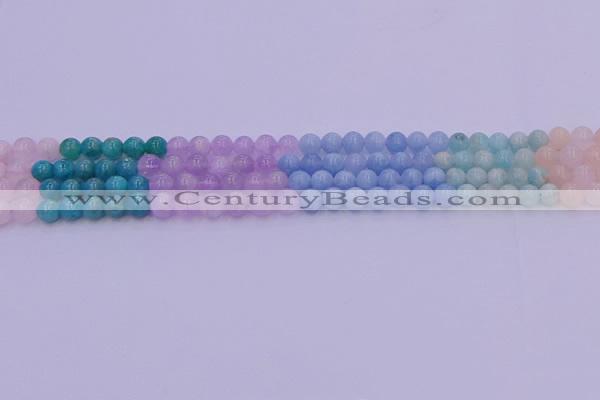 CMQ401 15.5 inches 6mm round mixed quartz beads wholesale