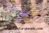 CMQ509 15.5 inches 15*25mm fish-shaped colorfull quartz beads