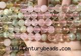 CMQ535 15.5 inches 10mm faceted round colorfull quartz beads