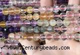 CMQ544 15.5 inches 8mm faceted round colorfull quartz beads