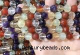 CMQ553 15.5 inches 10mm faceted round colorfull quartz beads