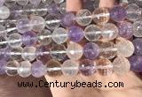 CMQ558 15.5 inches 14mm faceted round colorfull quartz beads