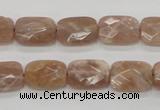 CMS103 15.5 inches 10*14mm faceted rectangle moonstone gemstone beads