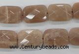 CMS104 15.5 inches 13*18mm faceted rectangle moonstone gemstone beads