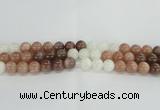 CMS1084 15.5 inches 12mm round mixed moonstone beads wholesale