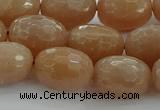 CMS1100 15.5 inches 12*16mm faceted rice moonstone gemstone beads