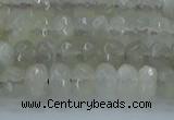 CMS1178 15.5 inches 4*6mm faceted rondelle grey moonstone beads