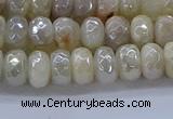 CMS1341 15.5 inches 4*6mm faceted rondelle AB-color white moonstone beads