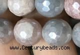 CMS1458 15.5 inches 10mm faceted round AB-color moonstone beads