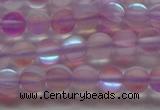 CMS1596 15.5 inches 6mm round matte synthetic moonstone beads