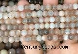 CMS1685 15.5 inches 6mm round rainbow moonstone beads wholesale