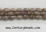 CMS1777 15.5 inches 11*18mm faceted rice AB-color moonstone beads