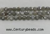 CMS1818 15.5 inches 10mm faceted coin AB-color moonstone beads