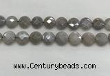 CMS1820 15.5 inches 16mm faceted coin AB-color moonstone beads