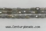 CMS1823 15.5 inches 8*12mm faceted rectangle AB-color moonstone beads