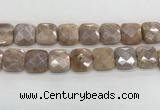 CMS1833 15.5 inches 20*20mm faceted square AB-color moonstone beads