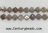 CMS1835 15.5 inches 15*15mm faceted diamond AB-color moonstone beads