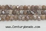 CMS1838 10*12mm - 12*16mm faceted freeform AB-color moonstone beads