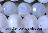 CMS1856 15.5 inches 8mm faceted round white moonstone beads wholesale