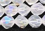 CMS1872 15.5 inches 8mm faceted nuggets AB-color white moonstone beads