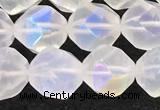 CMS1873 15.5 inches 10mm faceted nuggets AB-color white moonstone beads