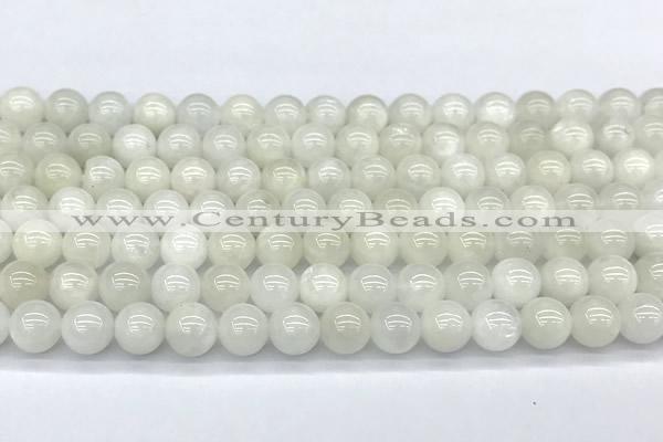 CMS2095 15 inches 6mm round white moonstone beads