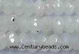 CMS2121 15 inches 4*6mm faceted rondelle white moonstone beads