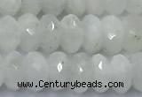 CMS2122 15 inches 6*8mm faceted rondelle white moonstone beads