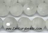 CMS2124 15 inches 8mm faceted rondelle white moonstone beads