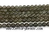 CMS2302 15 inches 8mm round black moonstone beads wholesale