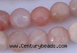 CMS353 15.5 inches 16mm faceted round natural pink moonstone beads