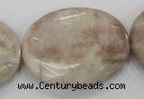 CMS39 15.5 inches 30*40mm faceted oval moonstone gemstone beads