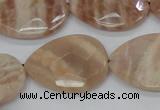 CMS56 15.5 inches 22*30mm faceted flat teardrop moonstone beads