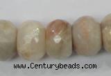 CMS69 15.5 inches 13*20mm faceted rondelle moonstone gemstone beads