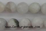 CMS802 15.5 inches 8mm faceted round white moonstone beads