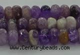 CNA1029 15.5 inches 5*8mm faceted rondelle dogtooth amethyst beads