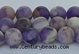 CNA1052 15.5 inches 8mm round matte dogtooth amethyst beads