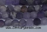 CNA1061 15.5 inches 6mm round matte dogtooth amethyst beads