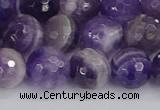 CNA1073 15.5 inches 10mm faceted round dogtooth amethyst beads