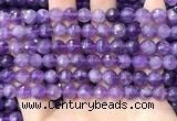 CNA1114 15.5 inches 8mm faceted round amethyst gemstone beads