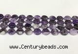 CNA1120 15.5 inches 14mm flat round dogtooth amethyst beads