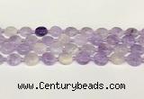 CNA1125 15.5 inches 14mm flat round natural lavender amethyst beads
